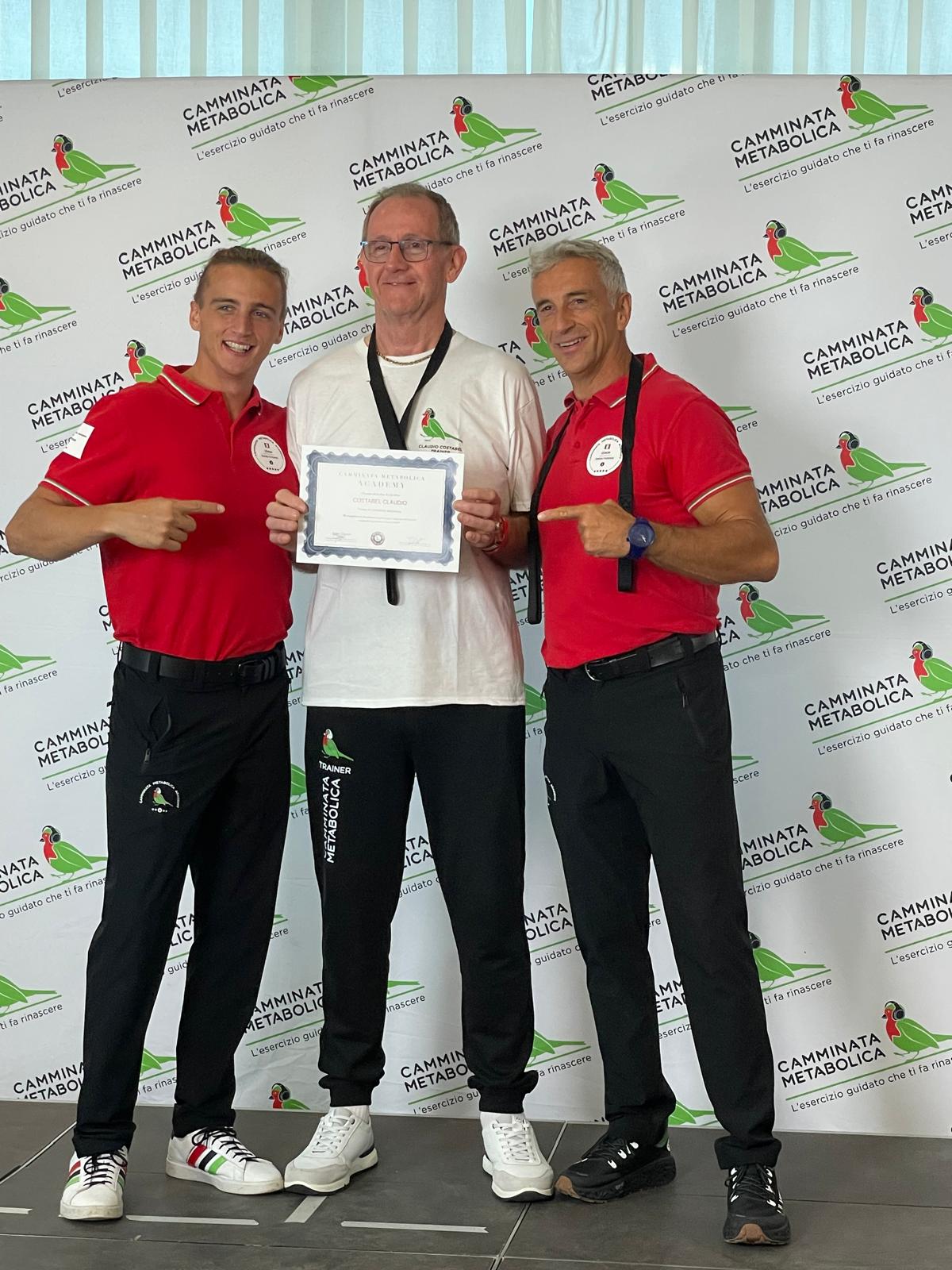 Claudio con los creadores de la franquicia